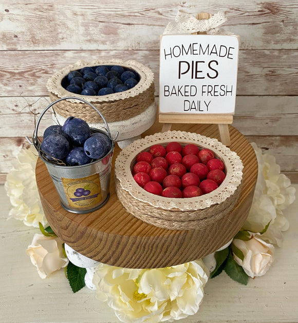 Mini blueberry and cherry pies